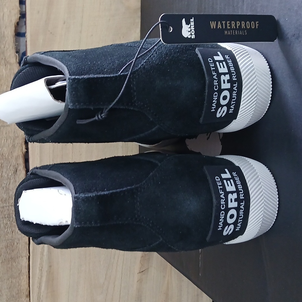 Sorel NWT Black Out N About Slip on Wedge shoes 8.5 Waterproof - Picture 6 of 7